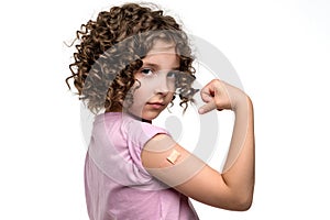 Ð¡hild girl after vaccination