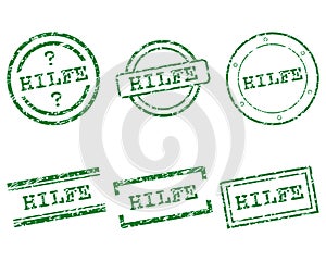 Hilfe stamps photo