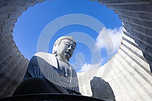 Hill of the Buddah, This Buddha statue was designed by Tadao Ando, a famous Japanese architect. Atama Daibutsu: photo