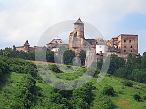 A hill with the castle of Lubovna, Slovakia