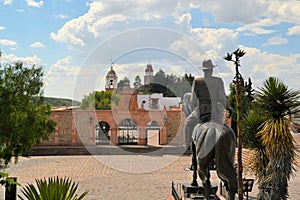 Hill chapel in colonial town Zacatecas, Mexico photo