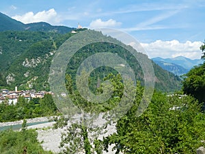 hill with the church of San Pietro on it in the CARNIA region in Northern Italy, a pilgrimage destination