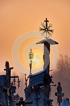 Hill of Crosses Kryziu kalnas, a famous site of pilgrimage in northern Lithuania