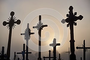 Hill of Crosses Kryziu kalnas, a famous site of pilgrimage in northern Lithuania