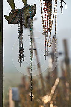 Hill of Crosses Kryziu kalnas, a famous site of pilgrimage in northern Lithuania