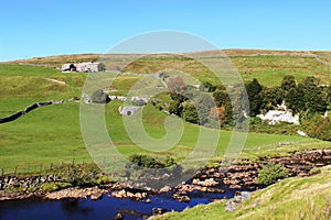 Hill farm River Swale, Swaledale, North Yorkshire photo