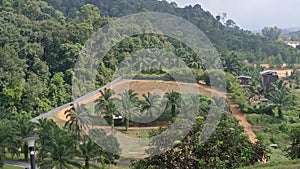 hill farm view in kluang, johor, malaysia