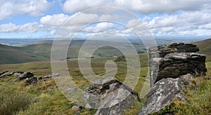 Looking easterly from Swine\'s Back area near Kinder Scout photo