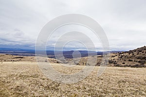 Hill landscape and agriculture fields 