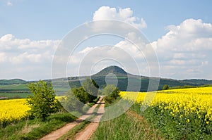 Hill Mila in the Ceske Stredohori, Czech republic