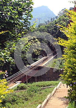 Hill narrow gauge railway track