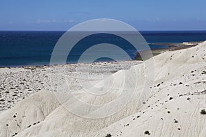 Hill after Punta Loma near Puerto Madryn, a city in Chubut Province, Patagonia, Argentina photo