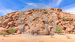 Hill of rocks near Twijfelfontein, Damaraland, Namibia.