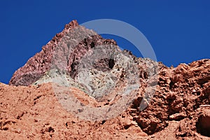 The hill of seven colors (cerro de los siete colores) at Purmamarca,  Jujuy, Argentina