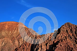 The hill of seven colors, cerro de los siete colores, at Purmamarca, Jujuy, Argentina