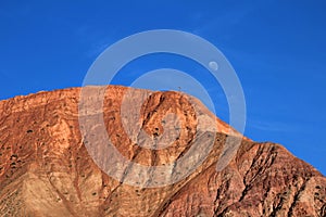 The hill of seven colors, cerro de los siete colores, at Purmamarca, Jujuy, Argentina