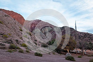 Hill of Seven Colors Cerro de los siete colores at Purmamarca town - Purmamarca, Jujuy, Argentina