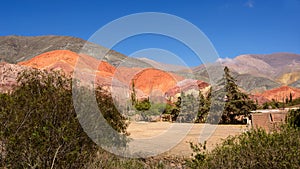 The Hill of seven colours in Purmamarca Argentina