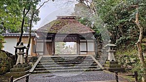 Hill temple in Kyoto in winter