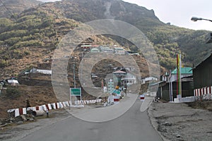 Hill top vally of east sikkim , and clean road