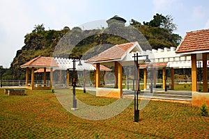 Hill View Park at Idukki, Kerala with Rock formation on Background photo