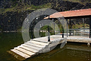 Hill View Park at Idukki, Kerala with Rock formation on Background