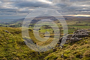 Hill walking around Horton in Ribblesdale in the Yorkshire Dales