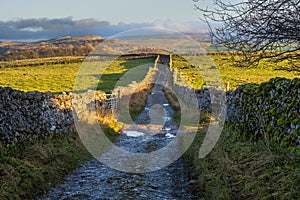 Hill walking the Norber Eratics around Austwick in Craven in  the Yorkshire Dales