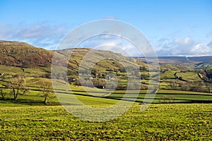 Hill walking the Norber Eratics around Austwick in Craven in  the Yorkshire Dales