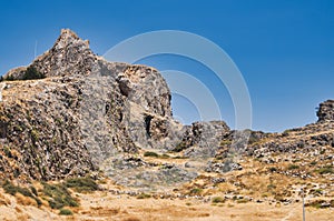 Hill where Lindos ancient acropol is located on