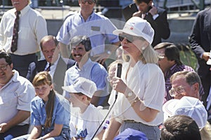 Hillary Rodham Clinton addresses workers