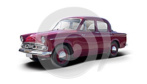Hillman Minx car isolated on white background