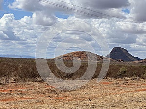 Hills along Nairobi Mombasa highway Kenya, Africa