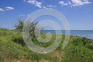 Colline sul nero il mare  