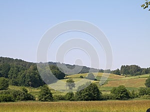 Hills, fields and meadows - beautiful landscape of Wiezyca