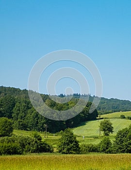 Hills, fields and meadows - beautiful landscape of Wiezyca