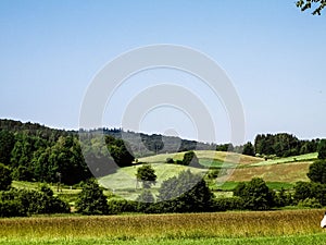Hills, fields and meadows - beautiful landscape of Wiezyca