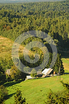 Hills and forests of Estonia photo