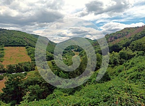 Hills and forrest near Veldenz on the border of german regions Mosel and Hunsrueck