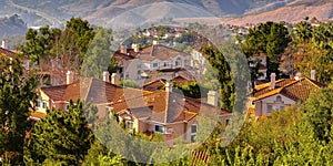 Hills and homes amid trees in San Clemente CA