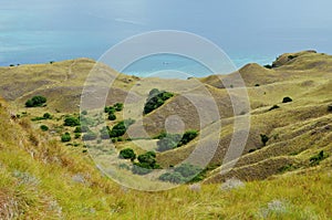 Hills on Lawadarat Isle, Komodo National Park, Flores, Indonesia photo