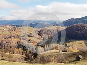 Hills and mountains of Fundata Romania