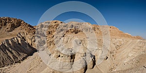 Hills at Qumran site near Dead Sea
