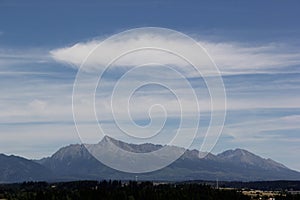 Hills in Slovakia with snow