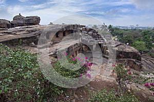 The hills of Udayagiri and Khandagiri at Bhubaneswar,, odisha India