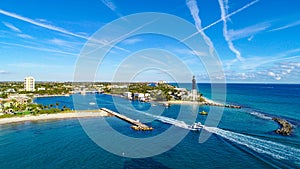 Hillsboro Inlet Lighthouse in  Hillsboro Beach, Florida, USA