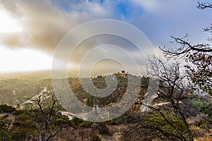 Hillside firedamage overlooking Griffith observatory