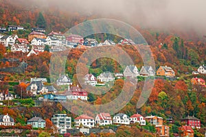 Hillside homes in Bergen