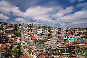 Hillside homes in a suburb of Valparaiso