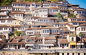 Hillside houses, Berat photo
